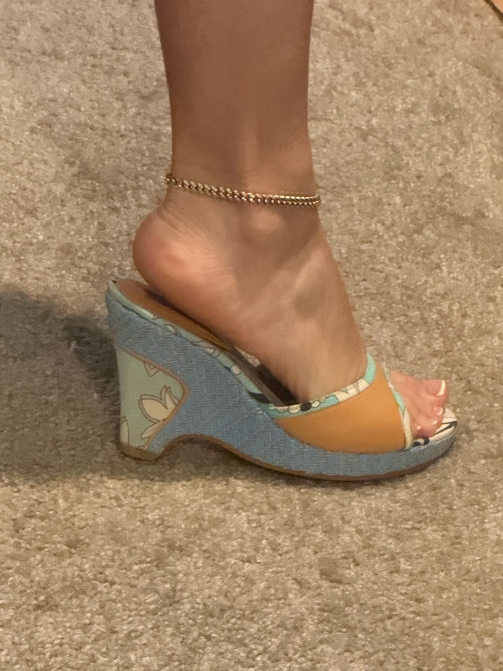 Vintage Emilio Pucci Wedge Sandal